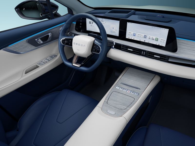omoda e5, wnętrze