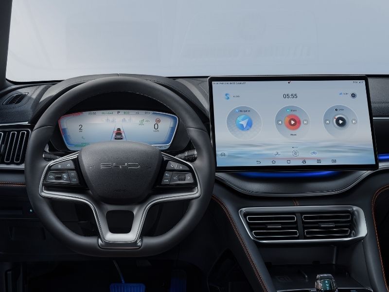 byd seal u dm-i, wyświetlacz przezierny