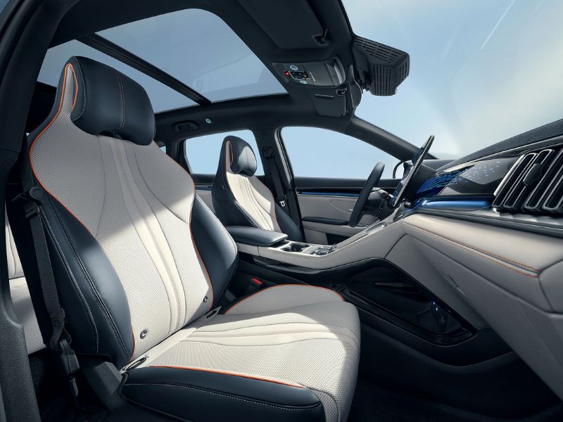 byd seal u - wnętrze, fotele