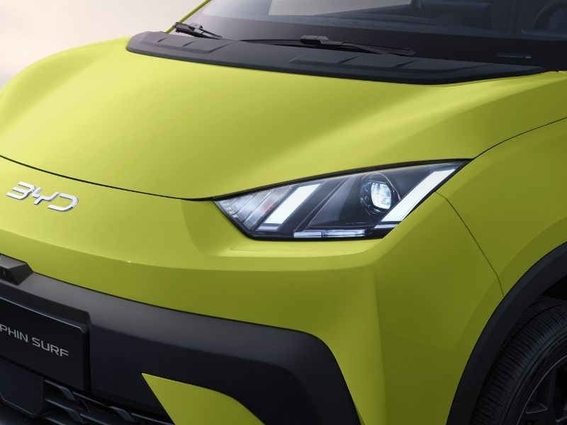 byd dolphin surf reflektory, światła do jazdy dziennej