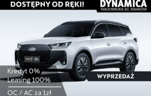 Używany samochód marki Chery, model Tiggo 7, rocznik 2025, przebieg 10km