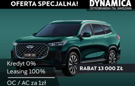 Używany samochód marki Chery, model Tiggo 8, rocznik 2025, przebieg 10km