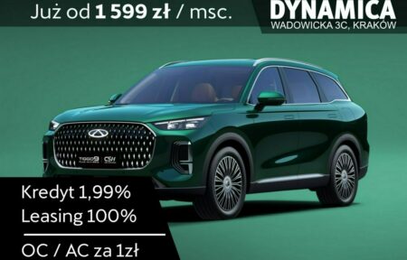 Używany samochód marki Chery, model Tiggo 9, rocznik 2025, przebieg 10km