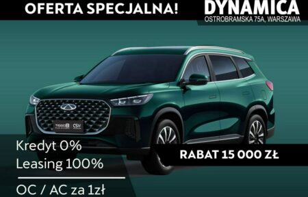 Używany samochód marki Chery, model Tiggo 8, rocznik 2025, przebieg 10km