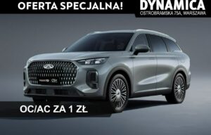 Używany samochód marki Chery, model Tiggo 9, rocznik 2026, przebieg 10km