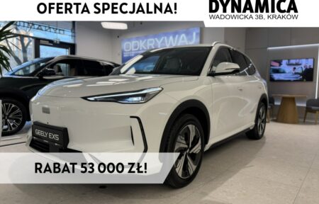 Używany samochód marki Geely, model EX5, rocznik 2025, przebieg 5000km