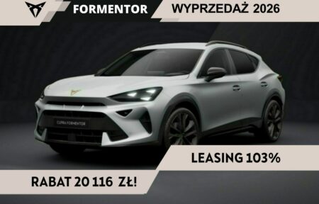 Używany samochód marki Cupra, model Formentor, rocznik 2026, przebieg 10km