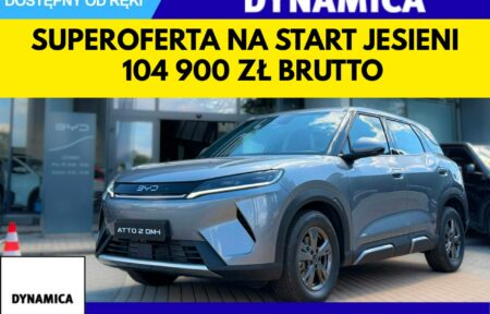 Używany samochód marki BYD, model Atto 2, rocznik 2026, przebieg 10km