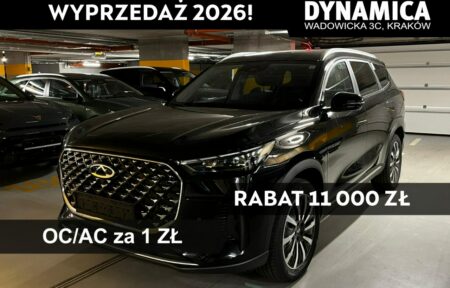 Używany samochód marki Chery, model Tiggo 8, rocznik 2026, przebieg 10km